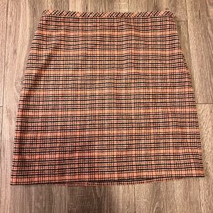 Plaid Wool Skirt
